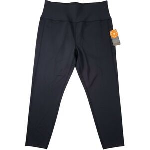 Copper Life Leggings Womens 3XL Black Back Support High Rise Compression Pocket